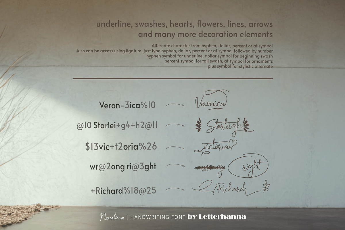 Nevalona Font, a Handwritten Font by Letterhanna Studio (Photo 9 of 16)