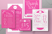 White Artdeco Wedding Invitation Set, an Invitation Template by graphicook (Thumbnail 4 of 6)