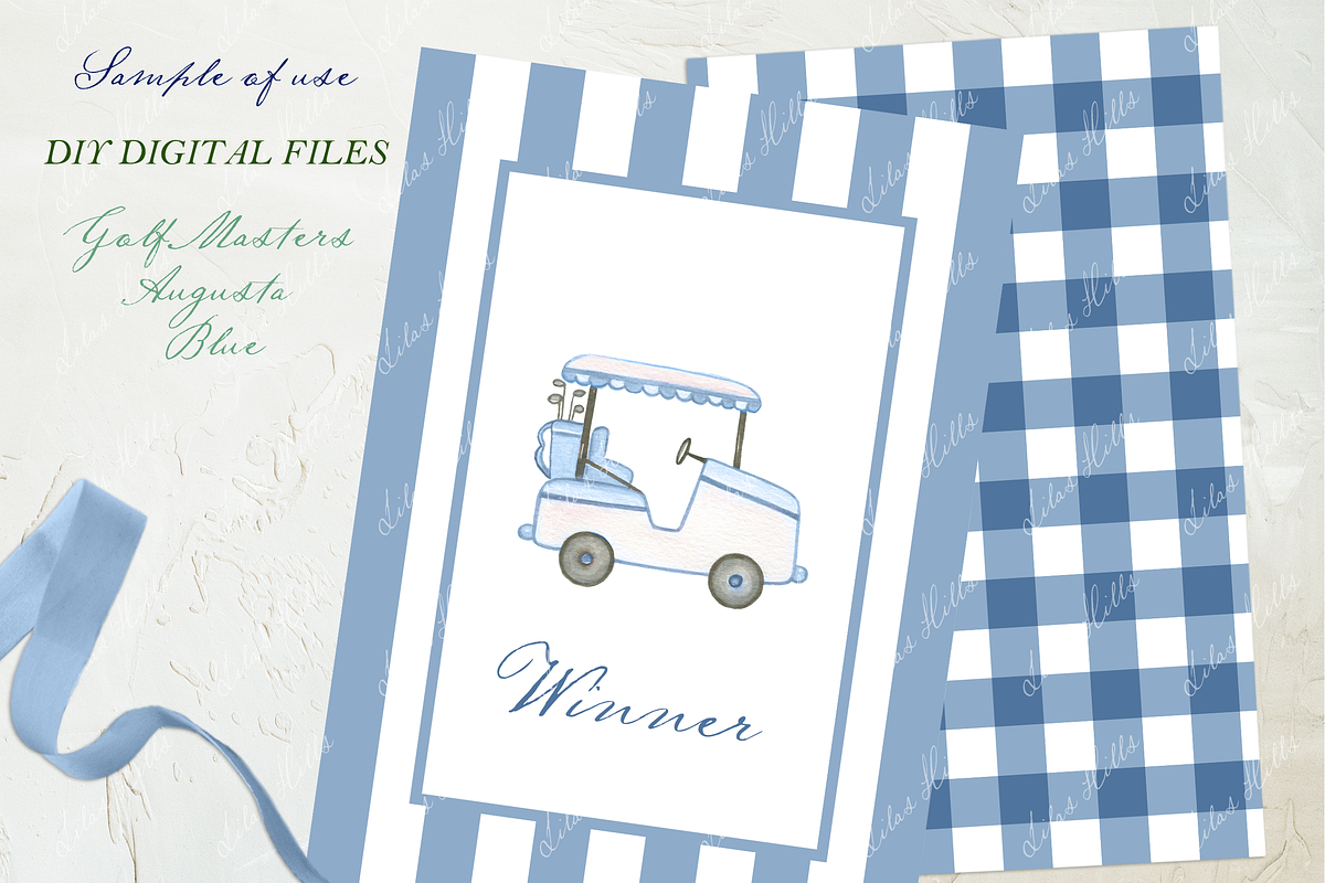 Golf Masters Augusta Clipart Blue, a Graphic by LABFcreations (Photo 4 of 4)