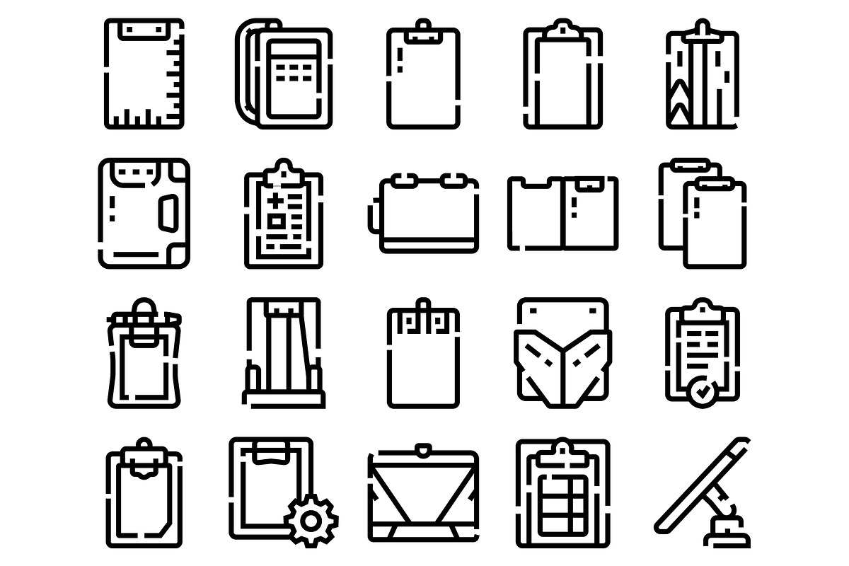 Clipboard icons set displaying, an Object Graphic by pikepicture (Photo 2 of 3)
