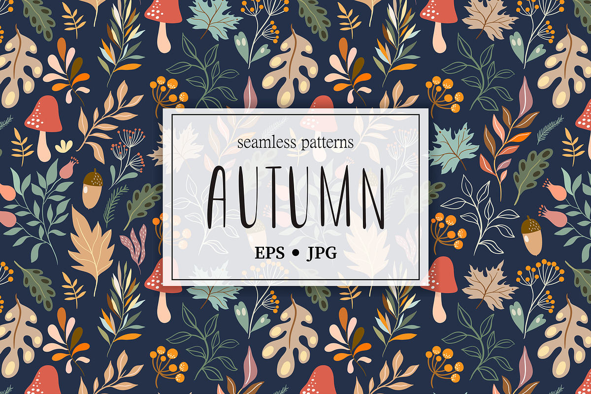 Autumn patterns set, a Pattern Graphic by Letto studio (Photo 1 of 4)
