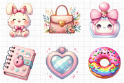 Kawaii Girly Aesthetic Clipart, a Seasonal Illustration by Daily.Designs (Thumbnail 2 of 5)