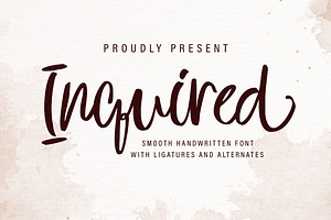 Inquired handwritten font