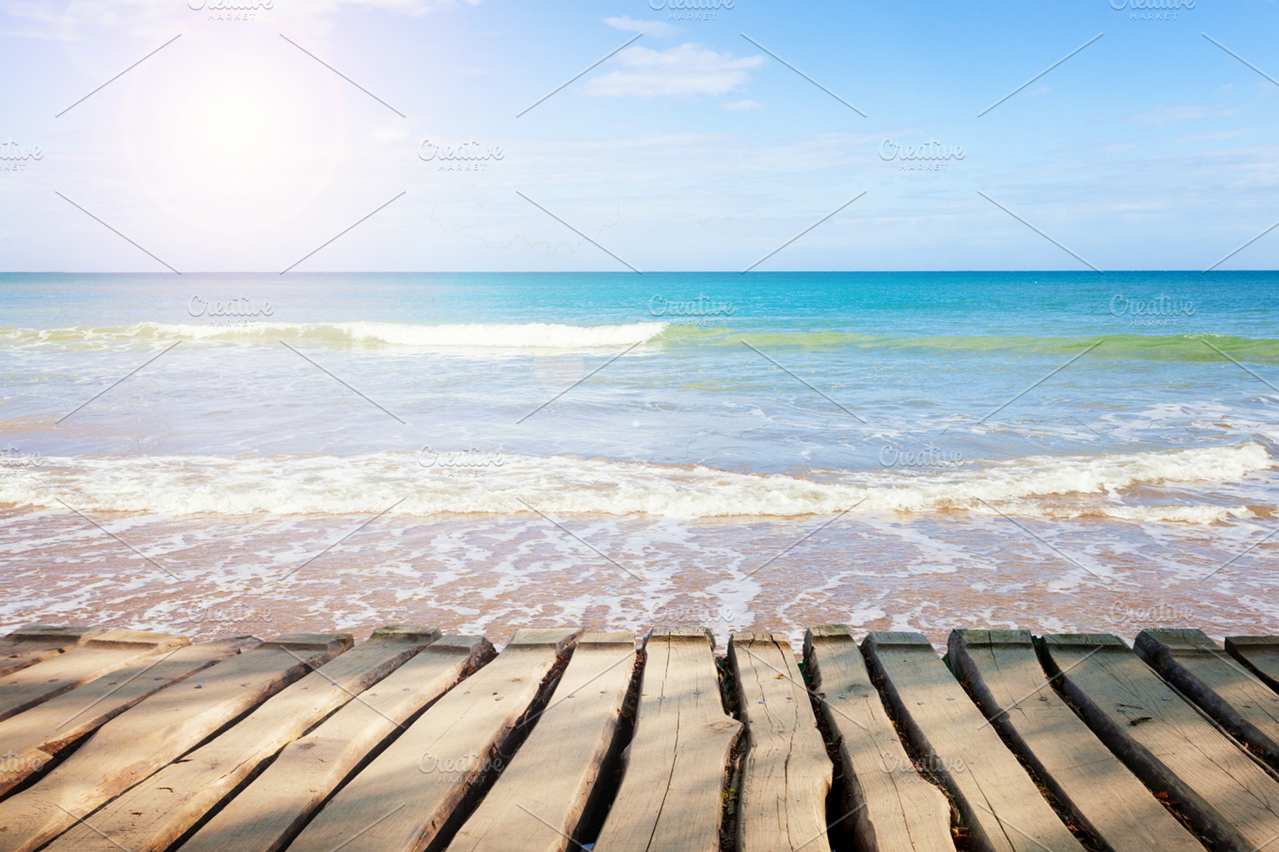 Ocean background containing florida, beach, and travel, a Nature Photo by khoroshkov
