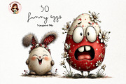 Quirky Easter Eggs Clipart Set, a Seasonal Illustration by Nicolle's Colorful Art (Thumbnail 1 of 9)