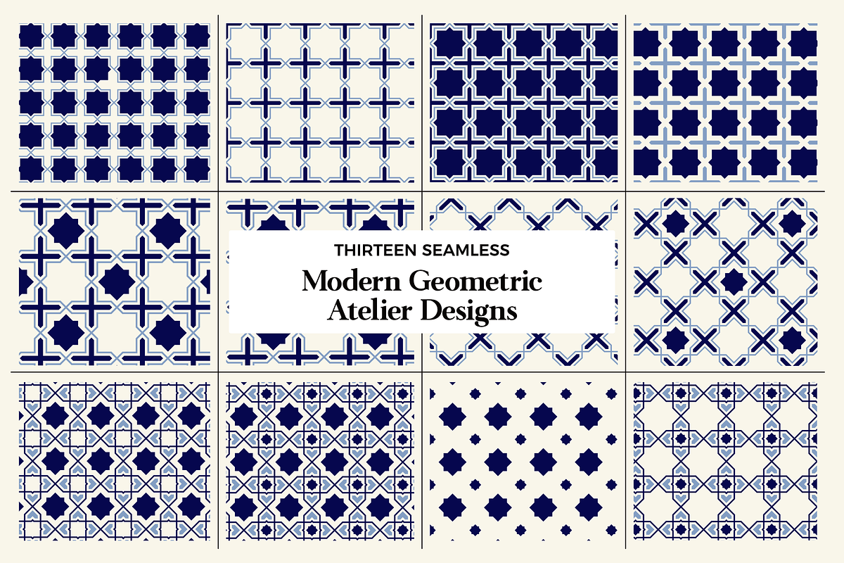 Modern Geometric Atelier Patterns, a Pattern Graphic by iamvikiskull (Photo 1 of 5)