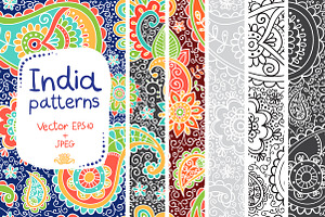 Indian Patterns In Vector And JPEG