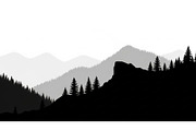 Mountain Pines Silhouette, a Graphic by hafijul (Thumbnail 4 of 17)