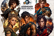 Legendary Greek heroes Clipart V2, a Person Illustration by ThatsDesignArt (Thumbnail 1 of 10)