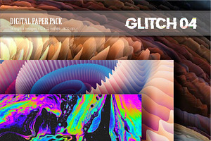 Glitch Psychedelic 04 Digital Paper