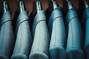 Row of men suit jackets