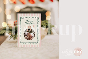 5x7 Christmas Card Mockup