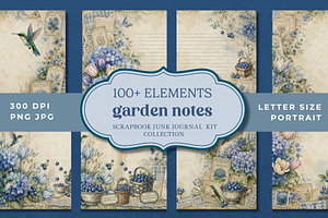 Vintage Hydrangea Junk Journal Kit