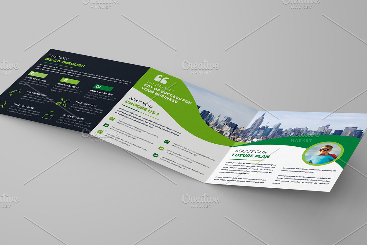 Square Trifold Brochure Template, a Brochure Template by Alice_s (Photo 10 of 12)