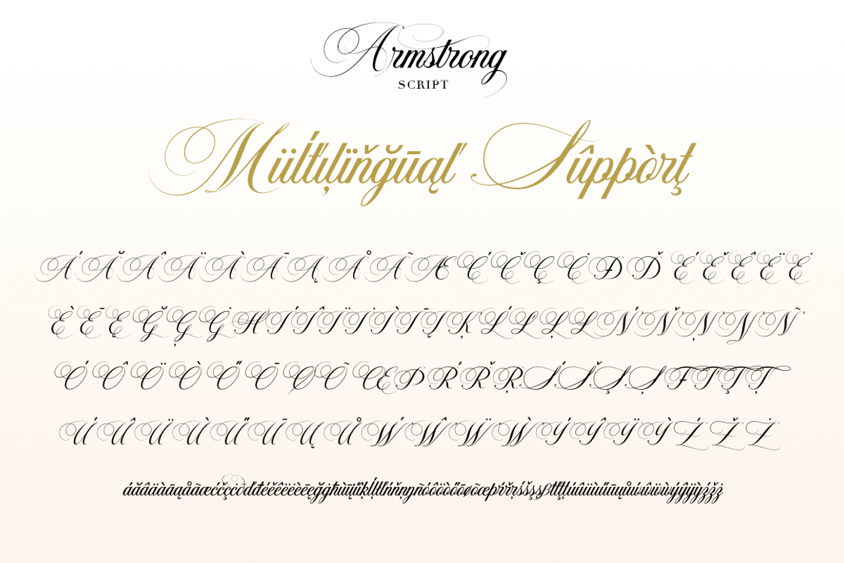 Armstrong, a Script Font by Larin Type Co. (Photo 15 of 15)