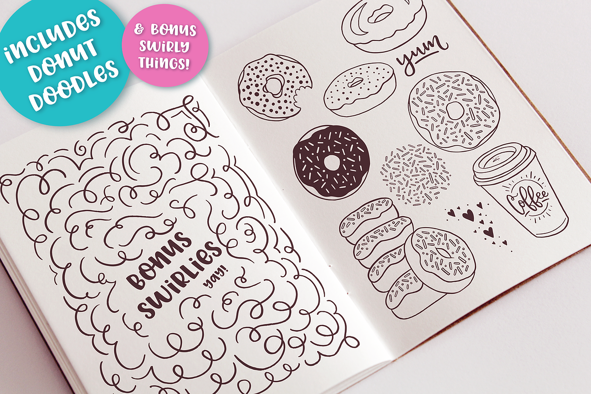 Donut Derby, a tasty caps font preview 3