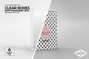 Clear Box Set Packaging Mockup