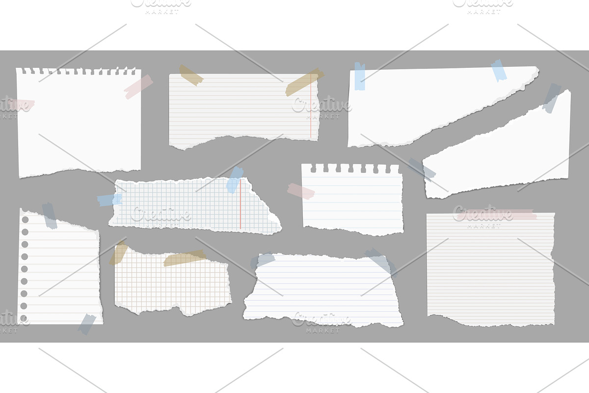 Note paper with adhesive tape, an Object Illustration by Frogella