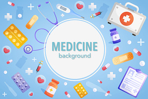 Medical Illustration Kit. Elements, a Background Graphic by DariaBorisova