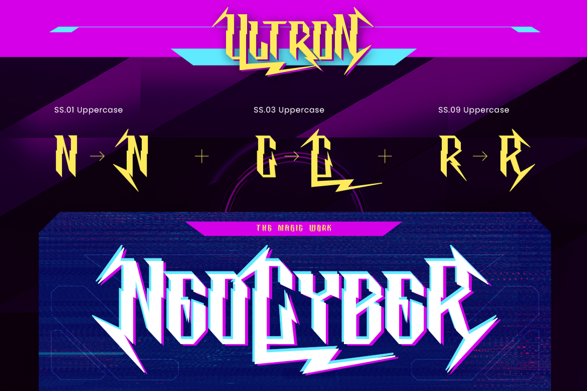 Ultron, a Sans Serif Font by Burntilldead (Photo 7 of 13)