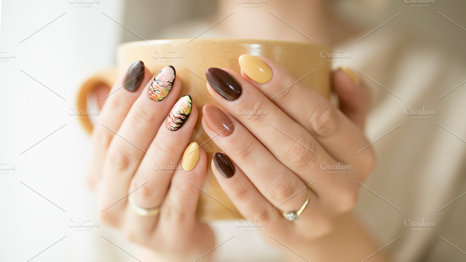 Hands of autumn nails stock photo containing nails and hands, a Beauty & Fashion Photo by Izdebska