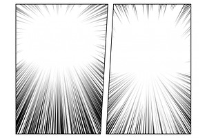 Set Of Radial Manga Speed Lines