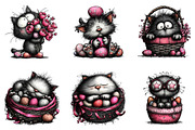 Whimsical Easter Cat Clipart, an Illustration by CreationArt (Thumbnail 6 of 7)