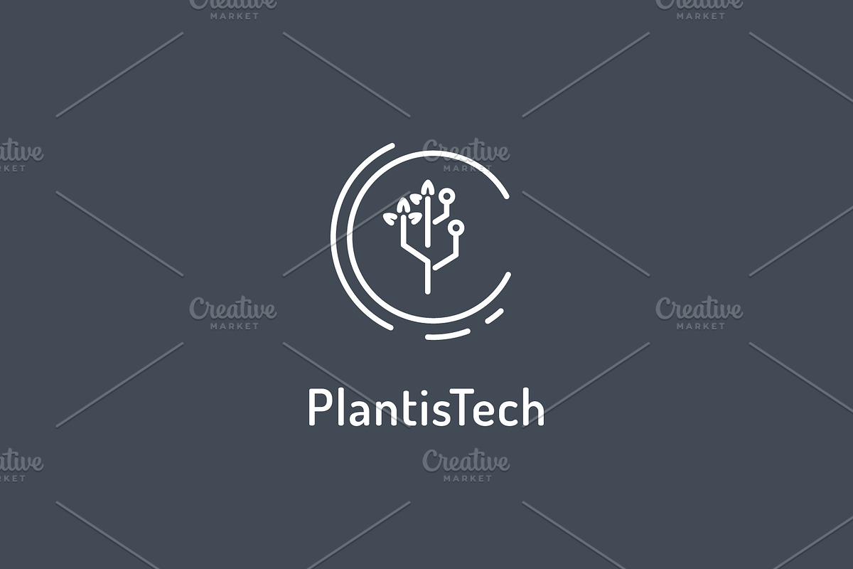 Plants and Tech logo design, a Branding & Logo Template by MuzaInspires (Photo 2 of 5)