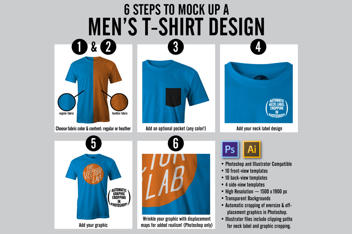 Men's Apparel Mockup Template Bundle, a Hoody Mockup by TheVectorLab (Photo 4 of 21)