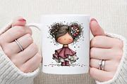 Watercolor New Year Girl Clipart, an Illustration by Sublimation Artist (Thumbnail 5 of 6)