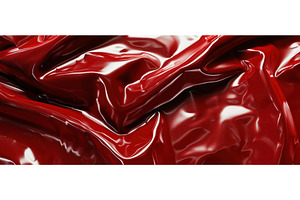 Close-up of glossy red fabric folds, an Abstract Photo by piter.goskov