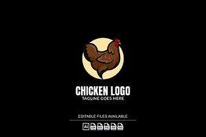 Chicken Simple Mascot Logo