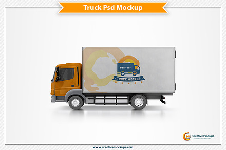 Delivery Truck Mockup Template