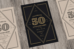 Vintage Anniversary Invitation