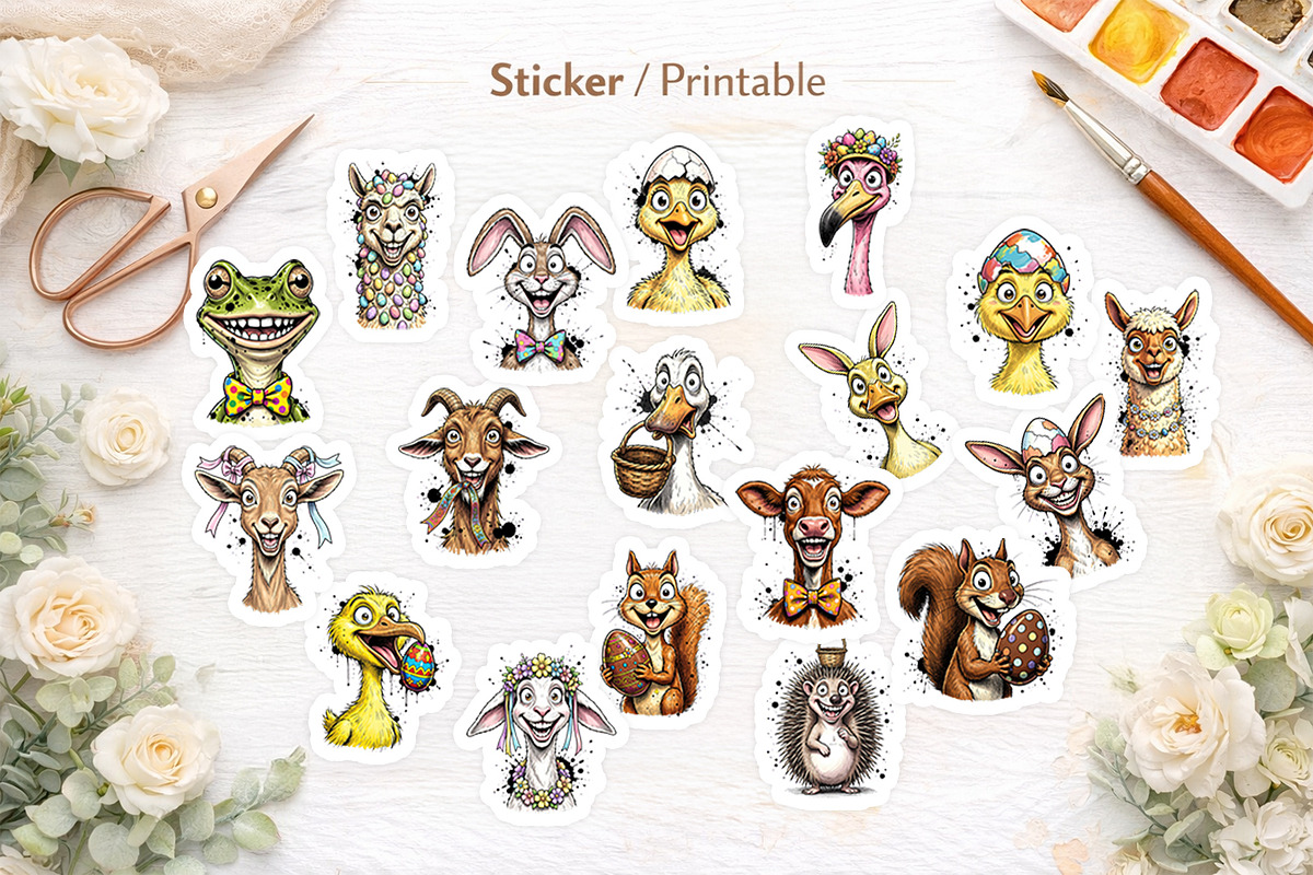 Funny Easter Animal Sublimation, an Illustration by Artnoy (Photo 6 of 9)