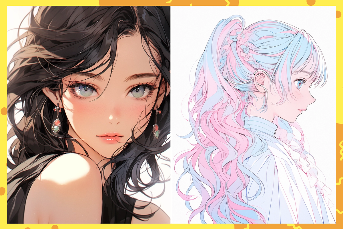Outline Hair Brushes for Procreate, a Brush Add-On by nikiartcorner (Photo 7 of 9)