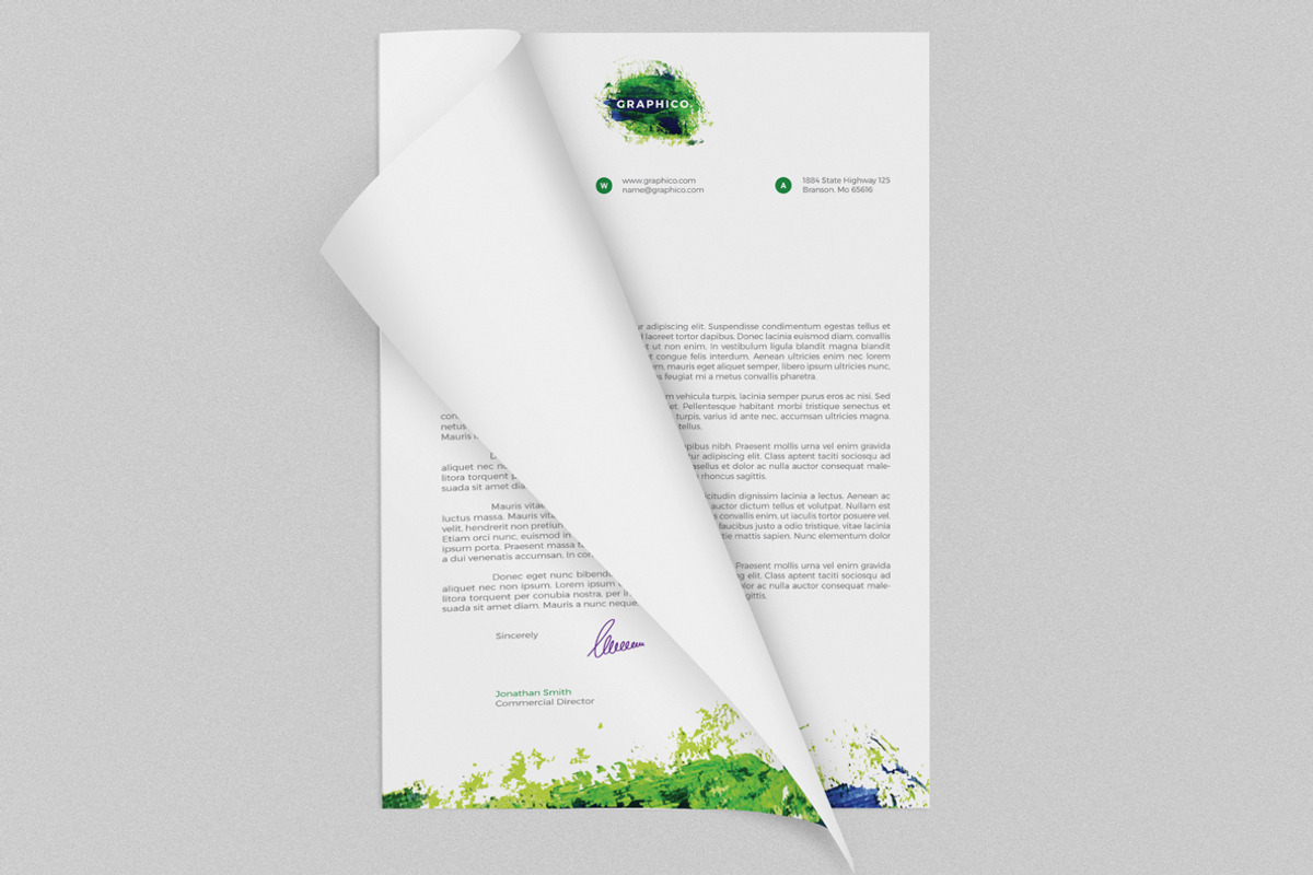 Corporate Letterhead 11 with MS Word, a Stationery Template by ND Design (Photo 7 of 9)