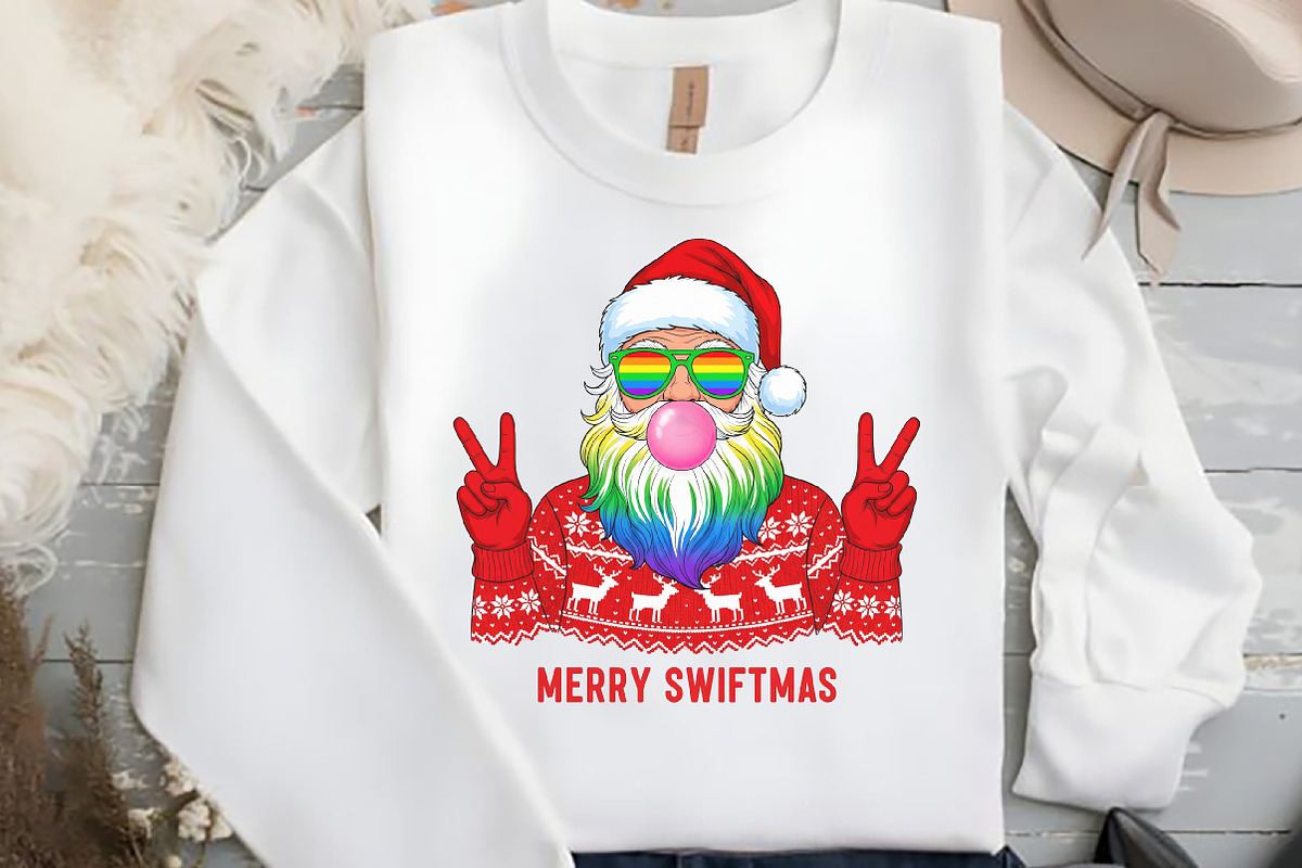 Merry Swiftmas Retro Christmas PNG, an Illustration by Black Bird Studio (Photo 2 of 4)