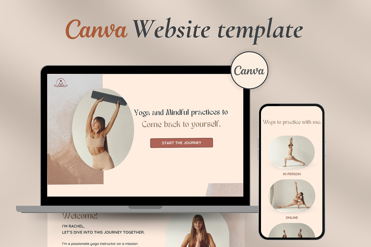Lumina Website Template for Canva, a Landing Page Template by Unalome Design Studio (Photo 1 of 5)