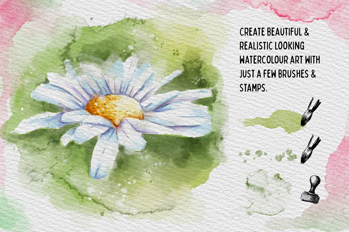 One Brush Wonder Watercolour, a Brush Add-On by SketchWerx (Photo 2 of 12)