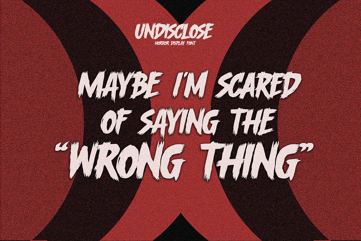 UNDISCLOSE - Horror Display Font, a Font by Gassstype (Photo 3 of 8)