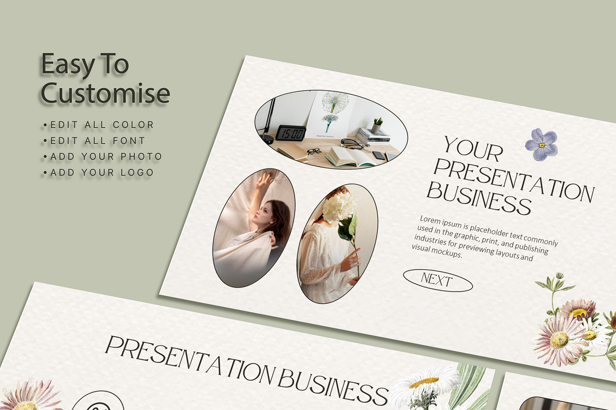 Floral Powerpoint Template, a Presentation Template by SKY CREATION (Photo 2 of 6)