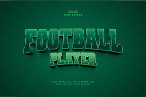 Text Effect Football Player