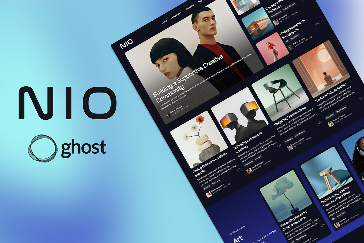 Nio - Modern Ghost Theme, a Templates & Theme by Luxe Themes (Photo 3 of 3)