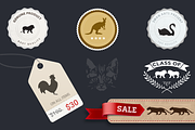 100 ANIMAL Silhouettes Vector Shapes, a Shape Add-On by ORCOLOR (Thumbnail 3 of 5)