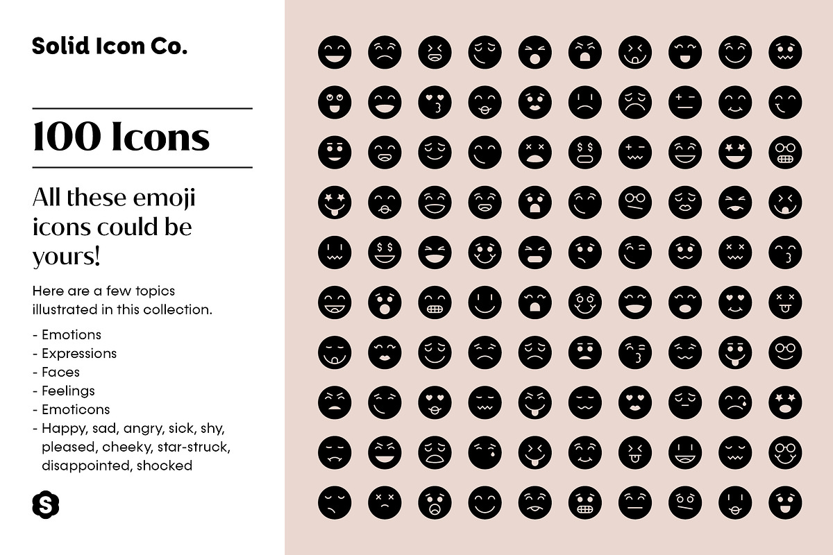 Emoji Icons, a Solid Icon by Solid Icon Co (Photo 5 of 6)