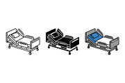 Hospital Bed Vector Icon Pack, an Object Graphic by Artonix (Thumbnail 2 of 3)