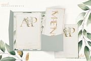 watercolour luxury foliage gold leaf, a Texture Illustration by January Bloom (Thumbnail 2 of 14)
