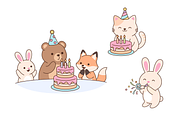 Animals at a birthday party, an Animal Illustration by Cmeree (Thumbnail 3 of 3)