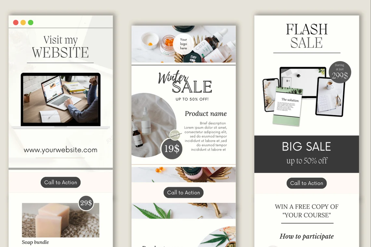 50 Mailchimp Templates, a Templates & Theme by PittaFinePrint (Photo 5 of 8)